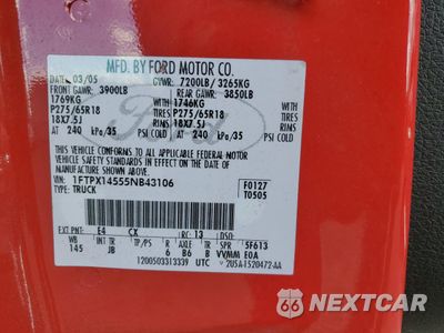 Zdjęcie 12 z 14 samochodu: 2005 FORD F150 VIN:1FTPX14555NB43106 - miniatura