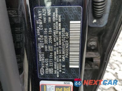 Zdjęcie 12 z 12 samochodu: 2023 HYUNDAI ELANTRA SEL VIN:KMHLM4AG9PU529188 - miniatura