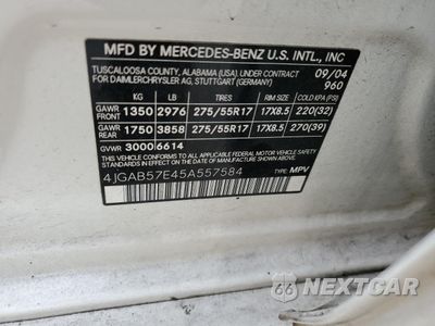 Zdjęcie 13 z 15 samochodu: 2005 MERCEDES-BENZ ML 350 VIN:4JGAB57E45A557584 - miniatura