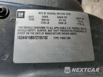 Zdjęcie 12 z 14 samochodu: 2007 SATURN ION LEVEL 3 VIN:1G8AW18B97Z155192 - miniatura