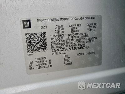 Zdjęcie 12 z 14 samochodu: 2018 CHEVROLET EQUINOX LT VIN:2GNAXSEV7J6349740 - miniatura