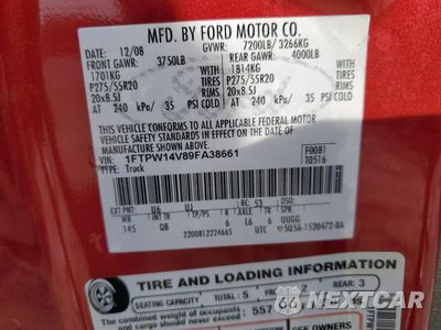 Zdjęcie 13 z 15 samochodu: 2009 FORD F150 SUPERCREW VIN:1FTPW14V89FA38661 - miniatura