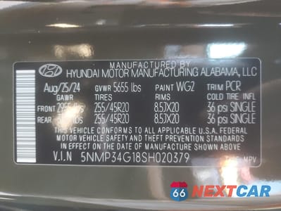 Zdjęcie 13 z 14 samochodu: 2025 HYUNDAI SANTA FE LIMITED VIN:5NMP34G18SH020379 - miniatura