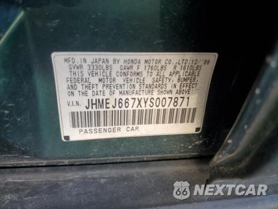 Zdjęcie 12 z 12 samochodu: 2000 HONDA CIVIC LX VIN:JHMEJ667XYS007871 - miniatura