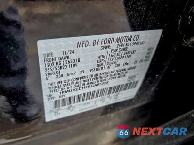 Zdjęcie 12 z 13 samochodu: 2025 FORD EXPLORER ACTIVE VIN:1FMUK8DH9SGA65428 - miniatura