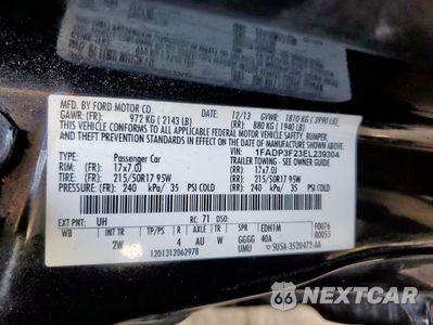 Zdjęcie 12 z 12 samochodu: 2014 FORD FOCUS SE VIN:1FADP3F23EL239304 - miniatura
