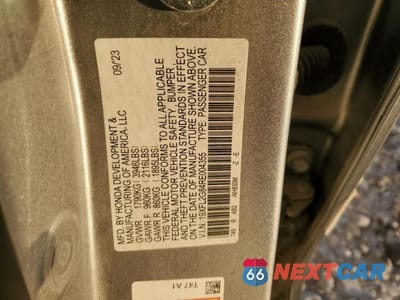 Zdjęcie 12 z 12 samochodu: 2024 HONDA CIVIC SPORT VIN:19XFL2G84RE004355 - miniatura