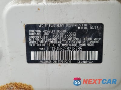 Zdjęcie 13 z 13 samochodu: 2014 SUBARU IMPREZA SPORT LIMITED VIN:JF1GPAR62E8218785 - miniatura