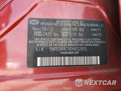 Zdjęcie 12 z 12 samochodu: 2013 HYUNDAI SONATA GLS VIN:5NPEB4AC4DH652855 - miniatura
