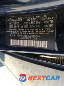 Zdjęcie 12 z 12 samochodu: 2009 HYUNDAI GENESIS 3.8L VIN:KMHGC46E09U040726 - miniatura