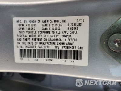 Zdjęcie 12 z 12 samochodu: 2014 HONDA ACCORD SPORT VIN:1HGCR2F51EA073270 - miniatura