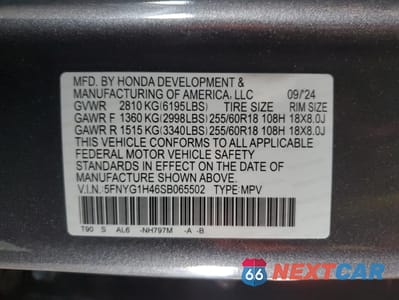 Zdjęcie 13 z 13 samochodu: 2025 HONDA PILOT EXL VIN:5FNYG1H46SB065502 - miniatura