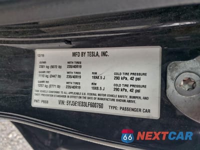 Zdjęcie 12 z 12 samochodu: 2020 TESLA MODEL 3 VIN:5YJ3E1EB3LF600760 - miniatura