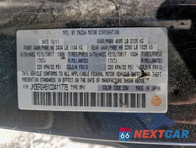 Zdjęcie 13 z 13 samochodu: 2012 MAZDA CX-7 VIN:JM3ER2A51C0411775 - miniatura