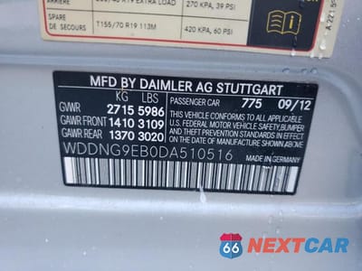 Zdjęcie 13 z 13 samochodu: 2013 MERCEDES-BENZ S 550 4MATIC VIN:WDDNG9EB0DA510516 - miniatura