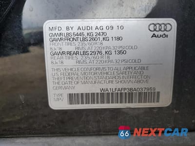 Zdjęcie 13 z 13 samochodu: 2011 AUDI Q5 PREMIUM PLUS VIN:WA1LFAFP3BA037959 - miniatura
