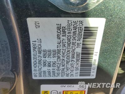 Zdjęcie 12 z 13 samochodu: 2022 HONDA CIVIC EXL VIN:19XFL1H73NE008827 - miniatura