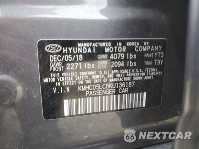 Zdjęcie 13 z 16 samochodu: 2019 HYUNDAI IONIQ LIMITED VIN:KMHC05LC8KU136187 - miniatura