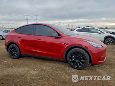 Czwarte zdjęcie samochodu z boku: 2021 TESLA MODEL Y VIN:5YJYGDEE4MF184215 - miniatura