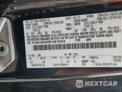 Zdjęcie 13 z 13 samochodu: 2015 FORD ESCAPE SE VIN:1FMCU0GX8FUB18234 - miniatura