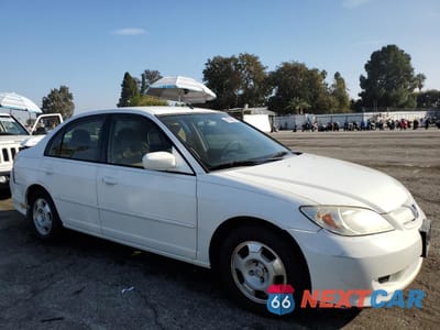 Czwarte zdjęcie samochodu z boku: 2005 HONDA CIVIC HYBRID VIN:JHMES96645S021640 - miniatura