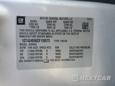 Zdjęcie 12 z 13 samochodu: 2012 GMC SIERRA K3500 SLT VIN:1GT424E86CF136572 - miniatura