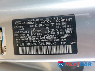 Zdjęcie 13 z 14 samochodu: 2022 HYUNDAI PALISADE SEL VIN:KM8R34HE3NU369372 - miniatura