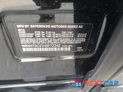 Zdjęcie 12 z 12 samochodu: 2017 BMW X1 XDRIVE28I VIN:WBXHT3C31H5F72345 - miniatura