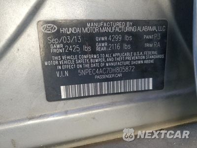 Zdjęcie 12 z 13 samochodu: 2013 HYUNDAI SONATA SE VIN:5NPEC4AC7DH805872 - miniatura