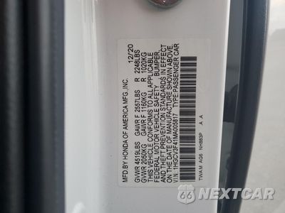 Zdjęcie 12 z 12 samochodu: 2021 HONDA ACCORD HYBRID EX VIN:1HGCV3F41MA005817 - miniatura