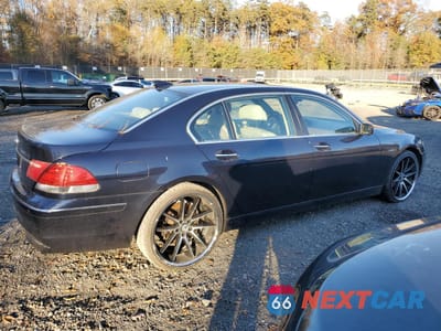 Trzecie zdjęcie samochodu z tyłu: 2007 BMW 750 VIN:WBAHN83537DT68943 - miniatura