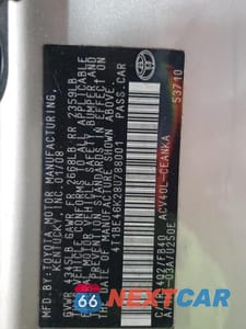 Zdjęcie 12 z 12 samochodu: 2008 TOYOTA CAMRY VIN:4T1BE46K28U788001 - miniatura
