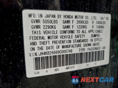 Zdjęcie 13 z 13 samochodu: 2009 ACURA RL VIN:JH4KB26669C000749 - miniatura