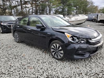 Czwarte zdjęcie samochodu z boku: 2017 HONDA ACCORD HYBRID EXL VIN:JHMCR6F58HC029988 - miniatura