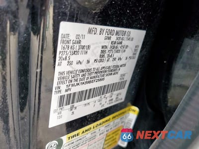 Zdjęcie 13 z 13 samochodu: 2011 FORD EXPEDITION EL LIMITED VIN:1FMJK1K59BEF25895 - miniatura