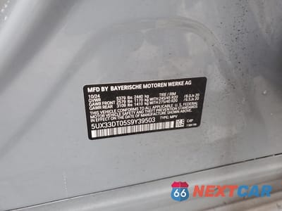 Zdjęcie 12 z 12 samochodu: 2025 BMW X4 XDRIVE30I VIN:5UX33DT05S9Y39503 - miniatura