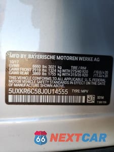 Zdjęcie 14 z 14 samochodu: 2018 BMW X5 XDRIVE50I VIN:5UXKR6C58J0U14555 - miniatura