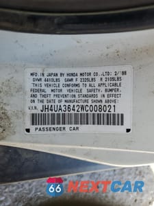 Zdjęcie 13 z 14 samochodu: 1998 ACURA 3.2TL VIN:JH4UA3642WC008021 - miniatura