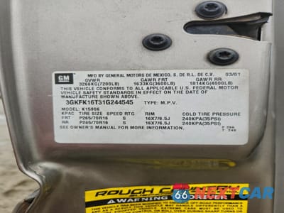 Zdjęcie 13 z 13 samochodu: 2001 GMC YUKON XL K1500 VIN:3GKFK16T31G244545 - miniatura