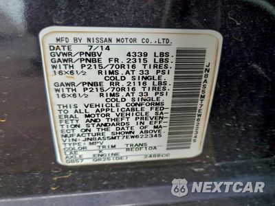 Zdjęcie 13 z 15 samochodu: 2014 NISSAN ROGUE SELECT S VIN:JN8AS5MT7EW622345 - miniatura