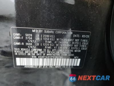 Zdjęcie 13 z 13 samochodu: 2023 SUBARU OUTBACK WILDERNESS VIN:4S4BTGUD2P3180740 - miniatura