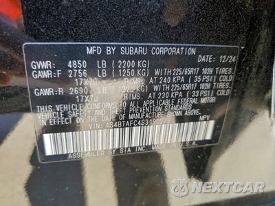 Zdjęcie 14 z 16 samochodu: 2025 SUBARU OUTBACK PREMIUM VIN:4S4BTAFC4S3190275 - miniatura