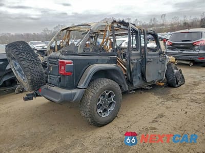 Trzecie zdjęcie samochodu z tyłu: 2023 JEEP WRANGLER RUBICON 4XE VIN:1C4JJXR61PW526758 - miniatura