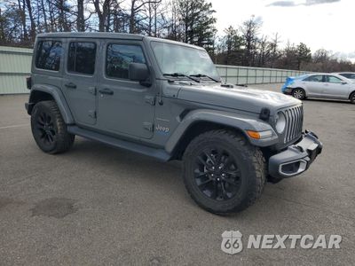 Czwarte zdjęcie samochodu z boku: 2021 JEEP WRANGLER UNLIMITED SAHARA 4XE VIN:1C4JJXP67MW802469 - miniatura