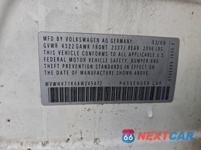 Zdjęcie 12 z 12 samochodu: 2008 VOLKSWAGEN GTI VIN:WVWHV71K68W245472 - miniatura