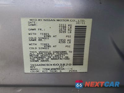 Zdjęcie 13 z 13 samochodu: 2012 NISSAN ARMADA SV VIN:5N1AA0NC6CN603820 - miniatura