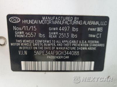 Zdjęcie 12 z 12 samochodu: 2016 HYUNDAI SONATA SPORT VIN:5NPE34AF9GH344088 - miniatura
