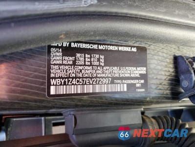 Zdjęcie 23 z 24 samochodu: 2014 BMW I3 REX VIN:WBY1Z4C57EV272997 - miniatura
