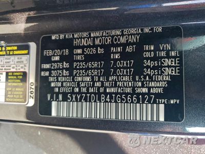 Zdjęcie 13 z 13 samochodu: 2018 HYUNDAI SANTA FE SPORT VIN:5XYZTDLB4JG566127 - miniatura