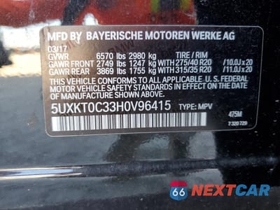 Zdjęcie 12 z 12 samochodu: 2017 BMW X5 XDR40E VIN:5UXKT0C33H0V96415 - miniatura